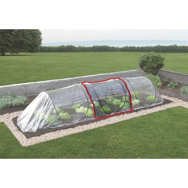 GardenGuard Frühbeettunnel-Verlängerung, BxH: 80 - 150 x 60 - 80 cm, Kunststoff (PVC) - transparent