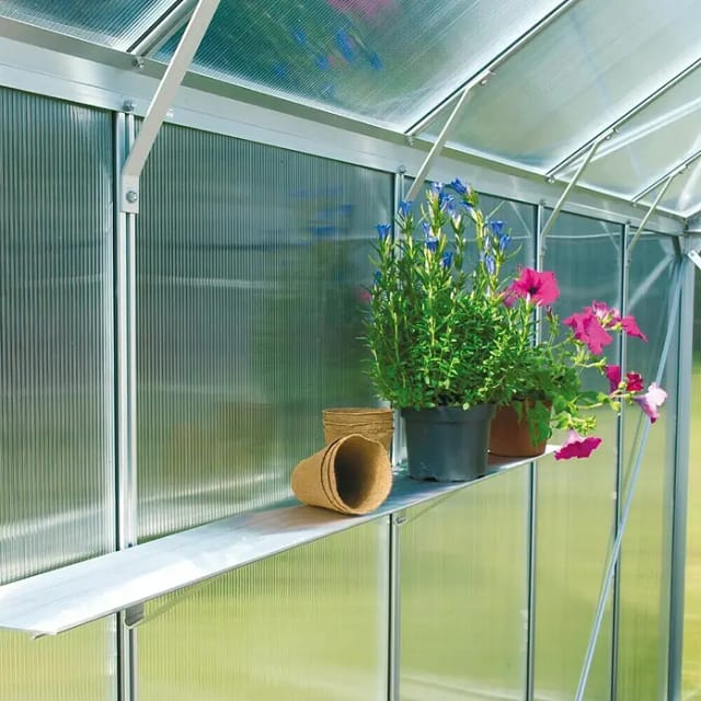 VITAVIA Alu-Regal, BxHxt: 15 x 8,4 x 121,5 cm - silberfarben