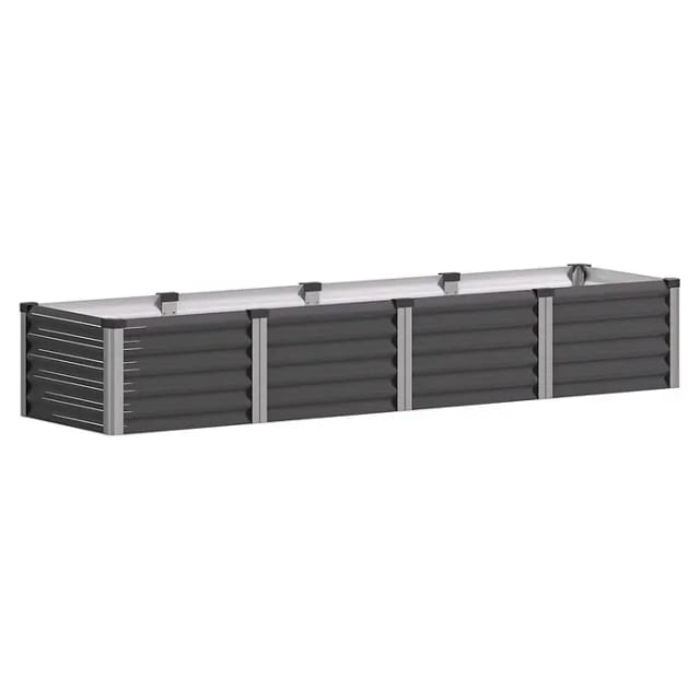VITAVIA Hochbeet »Meta In+Out 401 L«, BxHxL: 244,7 x 40,3 x 64,67 cm, Zincalume® - grau