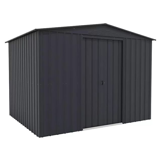 Globel Gerätehaus »Tower«, Metall, BxHxT: 308 x 225 x 247 cm (Außenmaße inkl. Dachüberstand) - grau