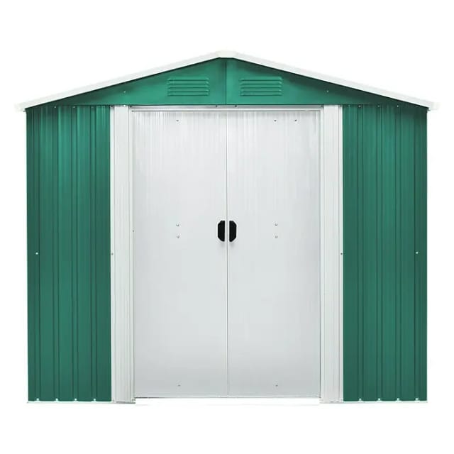 PERGART Gerätehaus »Köln II«, Metall, BxHxT: 236 x 190 x 174 cm (Außenmaße inkl. Dachüberstand) - gruen