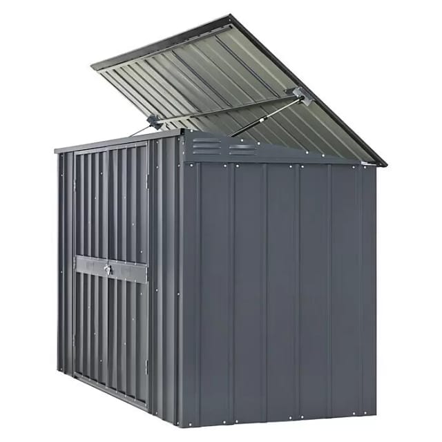 Globel Gerätehaus »Easy«, Stahl, Pultdach, 2,21 m², BxT: 236 x 101 cm, anthrazit - grau