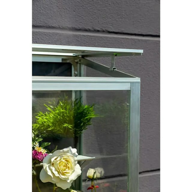 VITAVIA Balkongewächshaus »Stad«, BxLxH: 81 x 42,8 x 158 cm, Aluminium - silberfarben