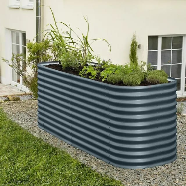 VITAVIA Hochbeeterweiterung »Vita 858«, BxH: 80 x 86 cm, Zincalume® - grau