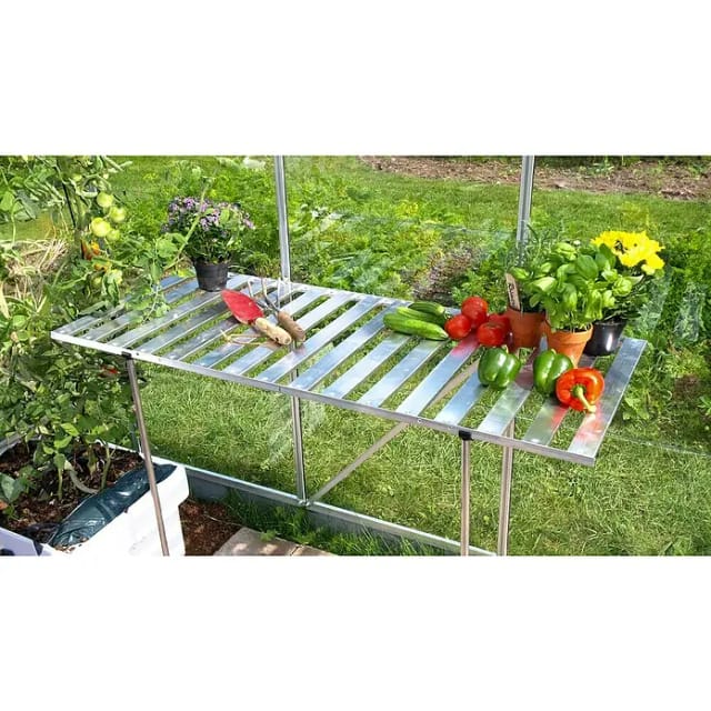 VITAVIA Aluminiumtisch, BxHxt: 56,1 x 80,9 x 120 cm - silberfarben