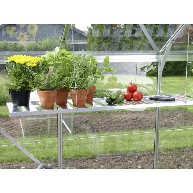VITAVIA Alu-Regal, BxHxt: 30,6 x 34,5 x 120 cm - silberfarben