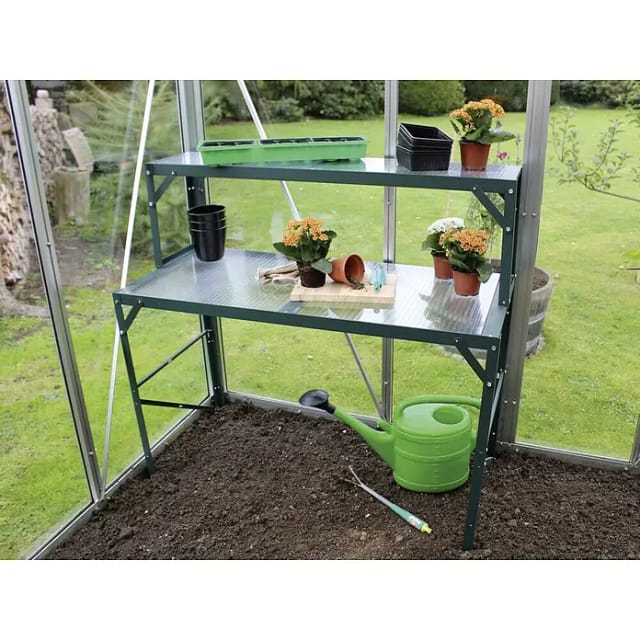 VITAVIA Alu-Tischaufsatz, BxL: 28 x 121 cm - gruen
