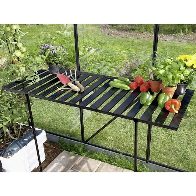 VITAVIA Aluminiumtisch, BxHxt: 56 x 81 x 120 cm - schwarz