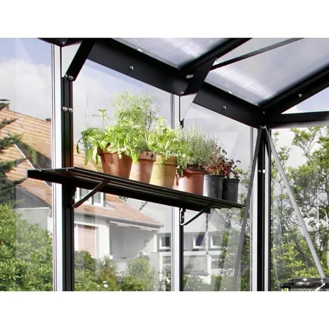 VITAVIA Alu-Regal, BxT: 15 x 122 cm - schwarz