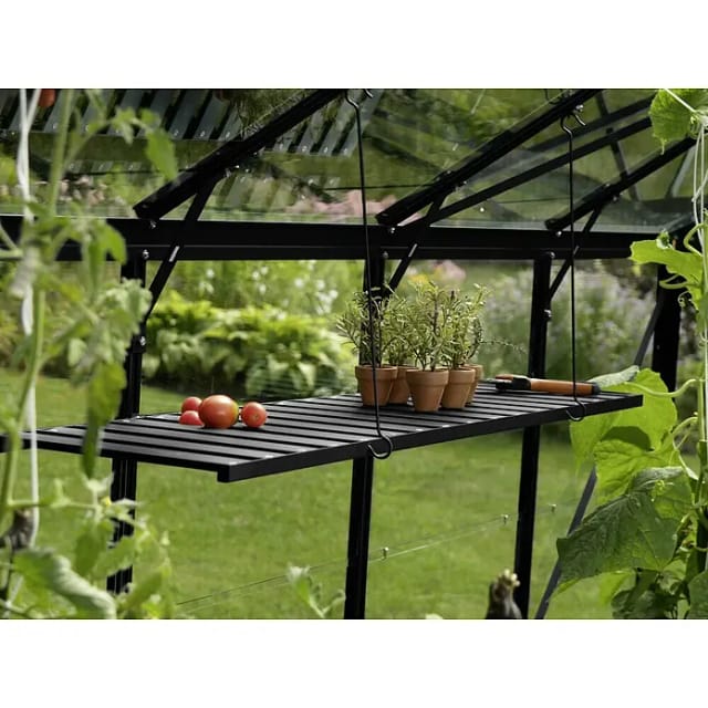 VITAVIA Alu-Regal, BxT: 31 x 120 cm - schwarz