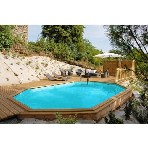 GRE Poolfolie, Breite: 356 cm, Polyvinylchlorid (PVC) - blau
