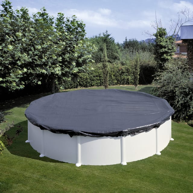 GRE Winterabdeckplane, Ø 640 cm, Kunststoff - schwarz