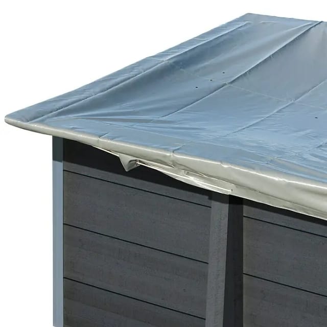 GRE Winterabdeckplane, Breite: 272 cm, Polyvinylchlorid (PVC) - grau