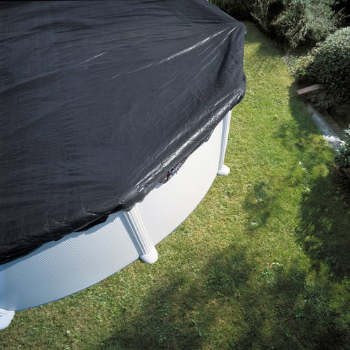 GRE Winterabdeckplane, Ø 730 cm, Kunststoff - schwarz