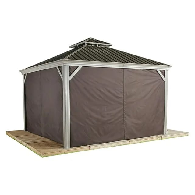 SOJAG Seitenteile »Messina«, Breite: 483 cm, Polyester, taupe - grau