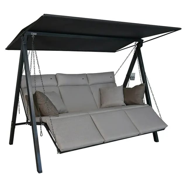 ANGERER FREIZEITMÖBEL Hollywoodschaukel »Lounge«, 3-Sitzer, inkl. Auflagen - beige