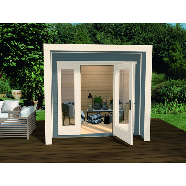 WEKA Gartenhaus »Design 263 Gr.1«, Holz, BxHxT: 245 x 227 x 235 cm (Außenmaße inkl. Dachüberstand) - grau