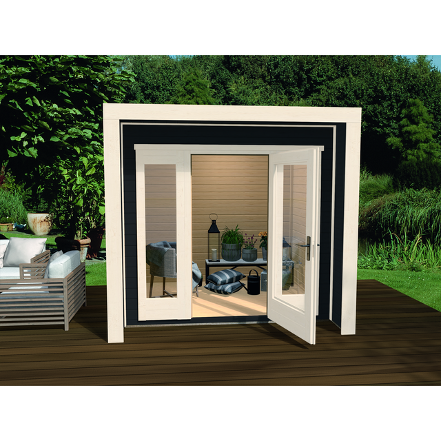 WEKA Gartenhaus »Design 263 Gr.1«, Holz, BxHxT: 245 x 227 x 250 cm (Außenmaße inkl. Dachüberstand) - grau