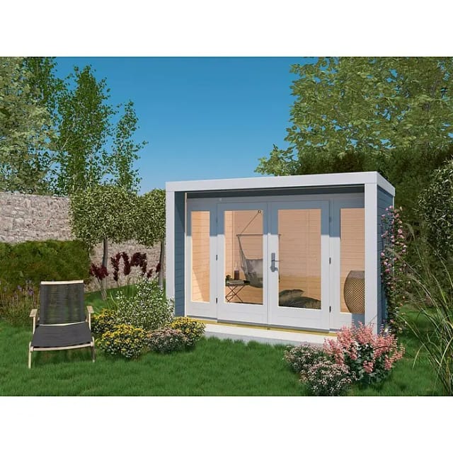 WEKA Gartenhaus »Design 263 Gr.2«, Holz, BxHxT: 305 x 227 x 250 cm (Außenmaße inkl. Dachüberstand) - grau