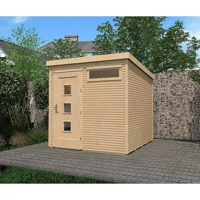 WEKA Gartenhaus »Typ 171 Gr.2«, Holz, BxHxT: 308 x 235 x 301 cm (Außenmaße inkl. Dachüberstand) - beige