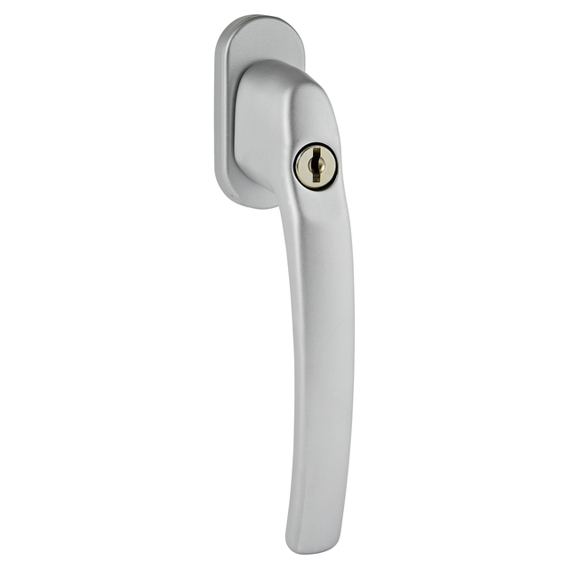 RORO Fenstergriff, Höhe: 4,4 cm, abschließbar, chrom - silberfarben