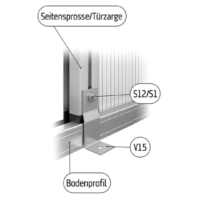 KGT Befestigungs_set »alle KGT Gewächshäuser«, Aluminium, silberfarben,
