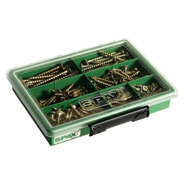 SPAX Sortimentskoffer, BxHxT: 17,5 x 3,4 x 12,7 cm, grün - gruen