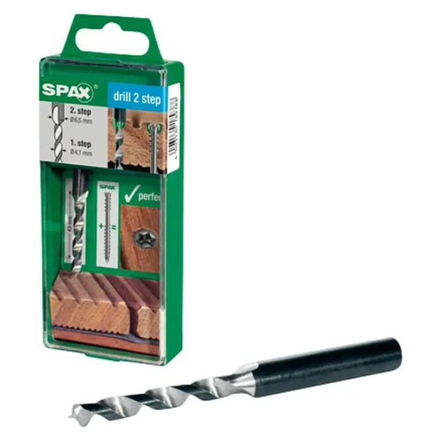 SPAX Stufenbohrer, drill2step, 4,1+6,5 x 43 mm - silberfarben