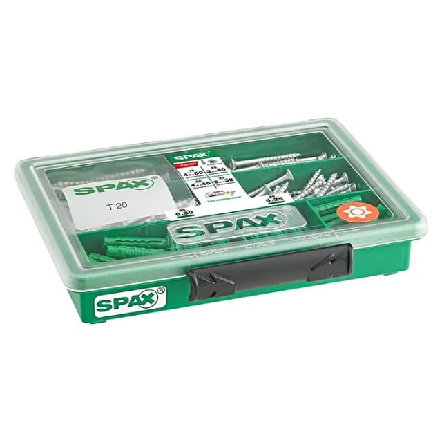 SPAX Sortimentskoffer, BxHxT: 14 x 3,1 x 17,5 cm, grün - gruen