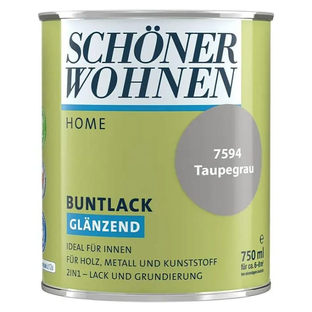 SCHÖNER WOHNEN FARBE Buntlack »Home«, taupe , glänzend - grau