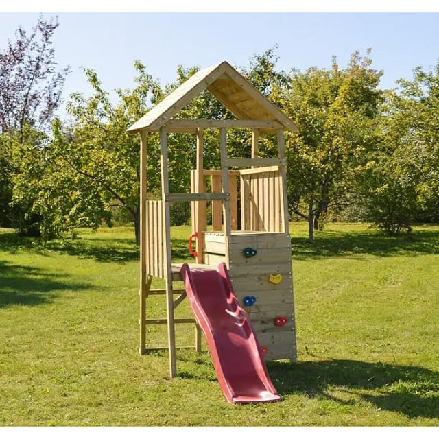 WENDITOYS Kletterspielturm »Hase«, BxHxT: 110 x 270 x 260 cm, natur - braun