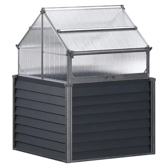 Westmann Hochbeet, BxHxL: 120 x 169 x 120 cm, galvanisierter Stahl - grau