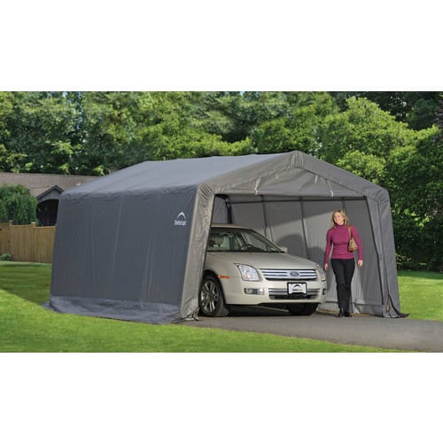 SHELTERLOGIC Foliengarage, B x H: 370 x 260 cm, grau