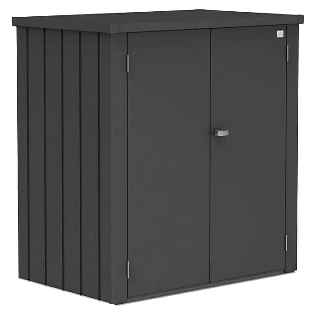 BIOHORT Terrassenschrank »Romeo«, BxHxT: 132 x 140 x 87 cm, dunkelgrau-metallic, Stahlblech