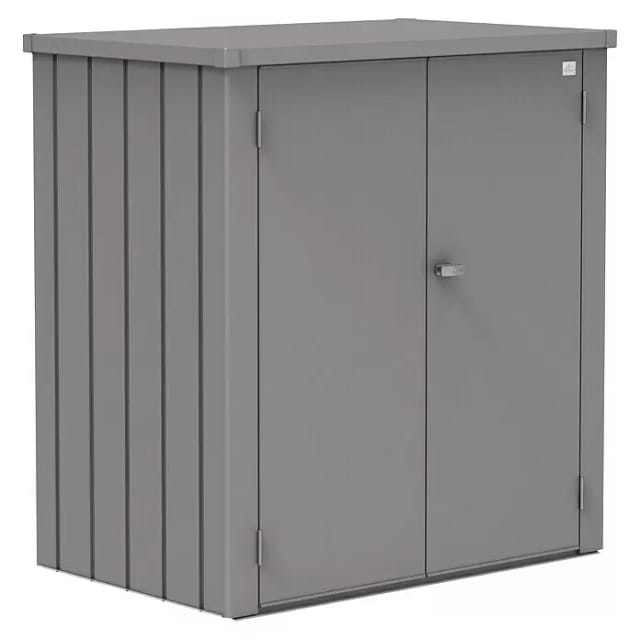 BIOHORT Terrassenschrank »Romeo«, BxHxT: 132 x 140 x 87 cm, quarzgrau-metallic, Stahlblech