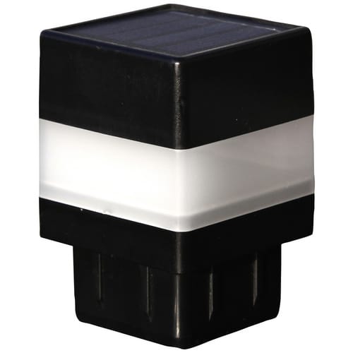 FLORAWORLD LED-Pfostenkappe, BxHxT: 4,65 x 6,85 x 4,65 cm, für Vierkant-Zaunpfosten in 40 x 40 mm - schwarz