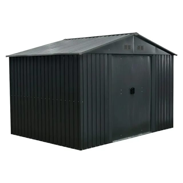 FLORAWORLD Gerätehaus »floraworld«, Metall, BxT: 301 x 303 cm (Außenmaße inkl. Dachüberstand) - grau