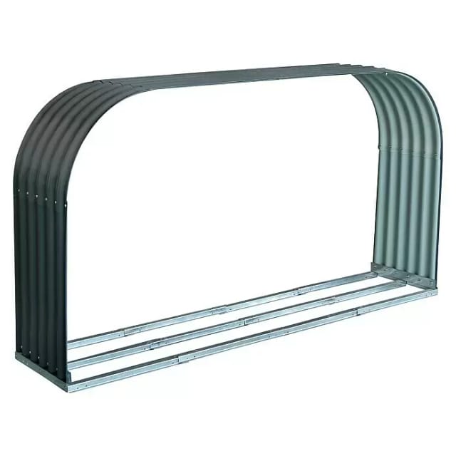 FLORAWORLD Kaminholzunterstand, BxHxT: 212 x 111 x 40 cm, stahl - grau