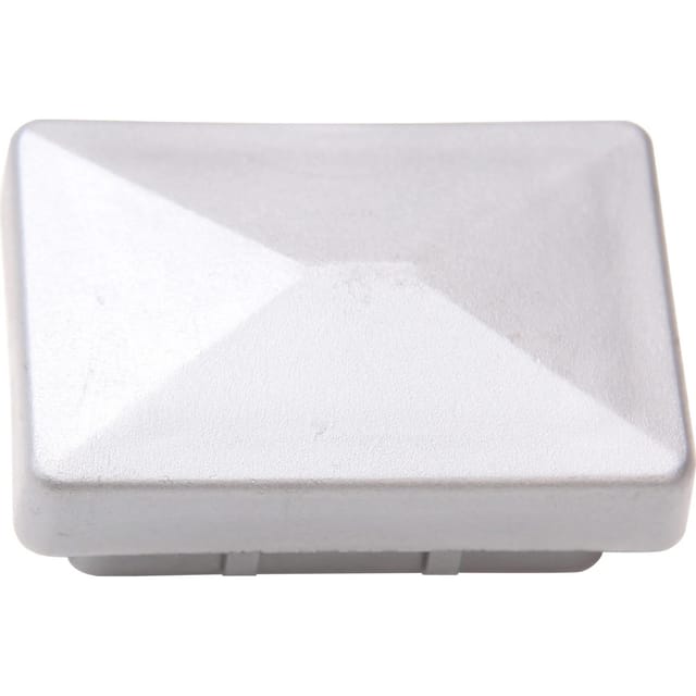 FLORAWORLD Pfostenkappe, BxHxT: 6,5 x 2,7 x 4,4 cm, für Zaun und Eckpfosten 60 x 40 mm - silberfarben