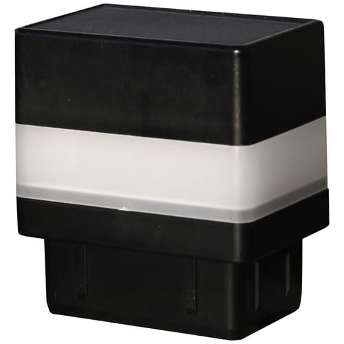 FLORAWORLD LED-Pfostenkappe, 2-er Set, BxHxT: 6,5 x 7,1 x 4,5 cm, für Vierkant-Zaunpfosten in 60 x 40 mm - schwarz