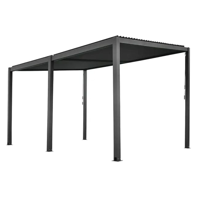 FLORAWORLD Terrassenüberdachung, Breite: 400 cm, Dach: aluminium, anthrazit - grau