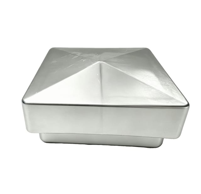 FLORAWORLD Pfostenkappe, BxHxT: 3 x 6 x 6 cm, für Pfostenabdeckung - silberfarben
