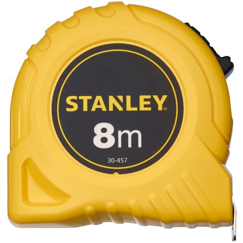 STANLEY Bandmaß, 8 Meter, Gelb | Schwarz
