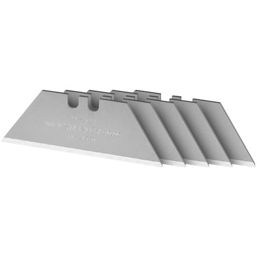 STANLEY Ersatzklinge, für Papier, Pappe, Leder, 50 x 19 mm ohne Lochung, 5 Stück - silberfarben