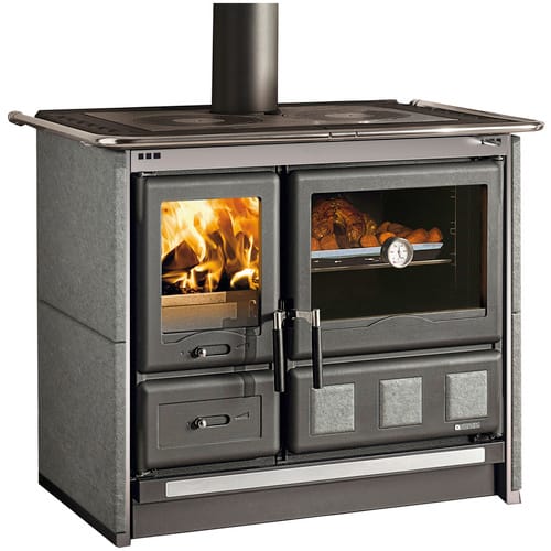 La Nordica-Extraflame® Holzherd »Rosa XXL«, Naturstein, 8,5 kW - grau