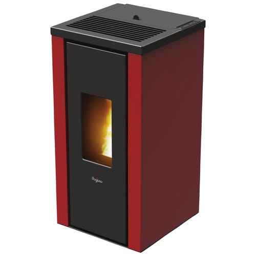 PEGASO Pelletofen »Vera 7«, bordeauxrot, Stahl, 7 kW