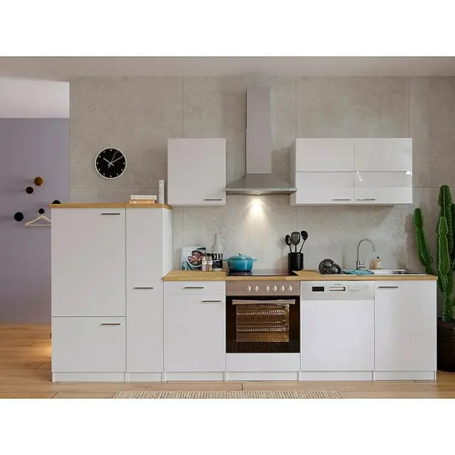 RESPEKTA Küchenblock »Malia«, mit E-Geräten, Gesamtbreite: 310 cm - weiss