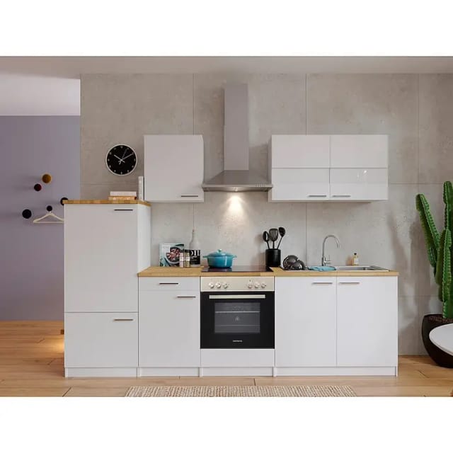 RESPEKTA Küchenblock »Malia«, mit E-Geräten, Gesamtbreite: 270 cm - weiss