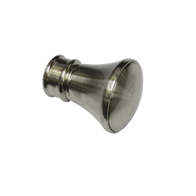 GARDINIA Endknopf, Windsor, Konus, 25 mm, 2 Stück, Silber - silberfarben