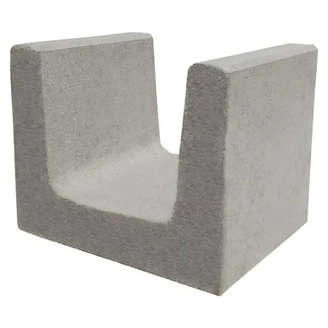 EHL U-Stein, BxHxL: 50 x 40 x 40 cm, Beton - grau